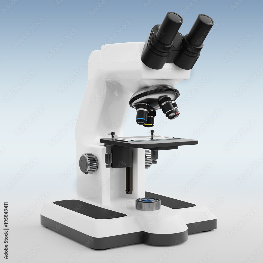 现代数字显微镜3D渲染