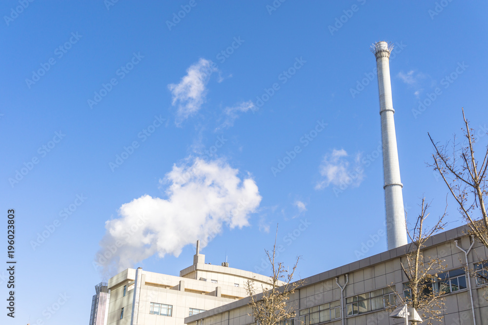 chimney with blue sky