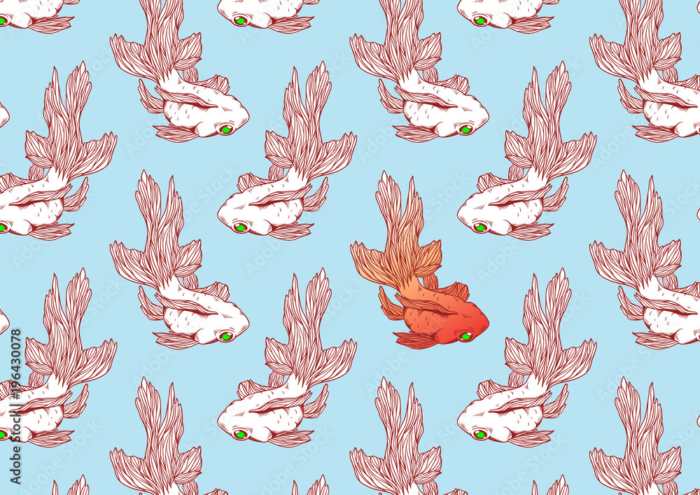 Goldfish Animal Graphic Japan Traditional