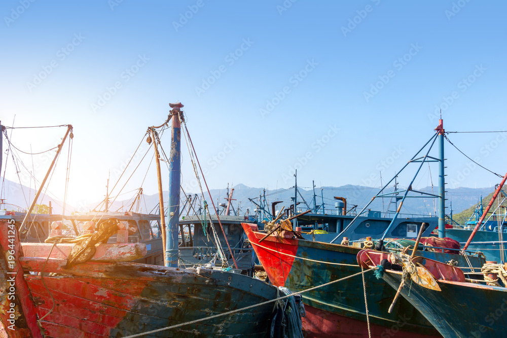 Fishing boats in the harbor