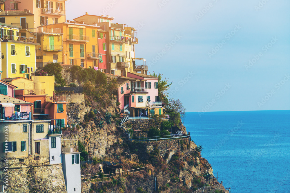 Colorful houses in Manarola, Cinque Terre - Italy