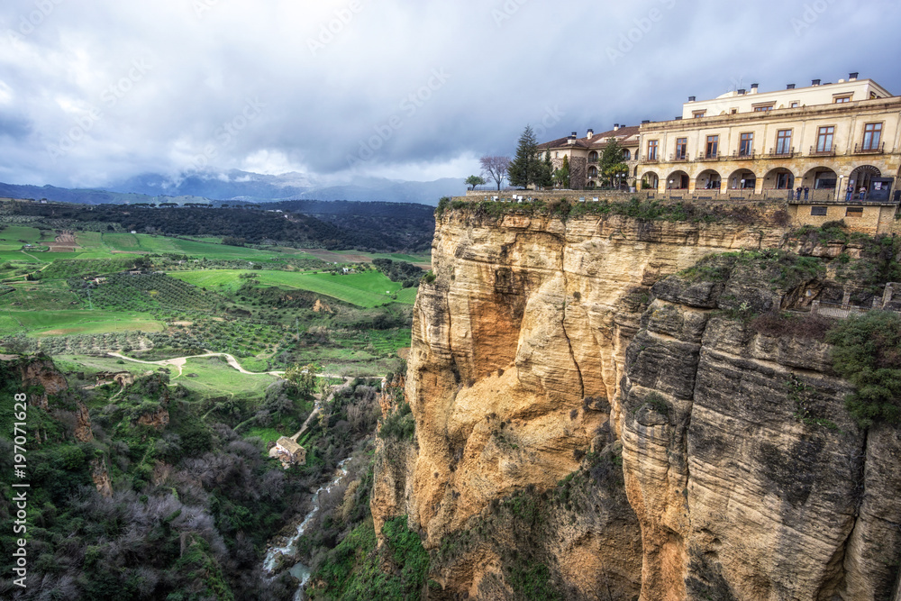 Ronda town perched on cliff