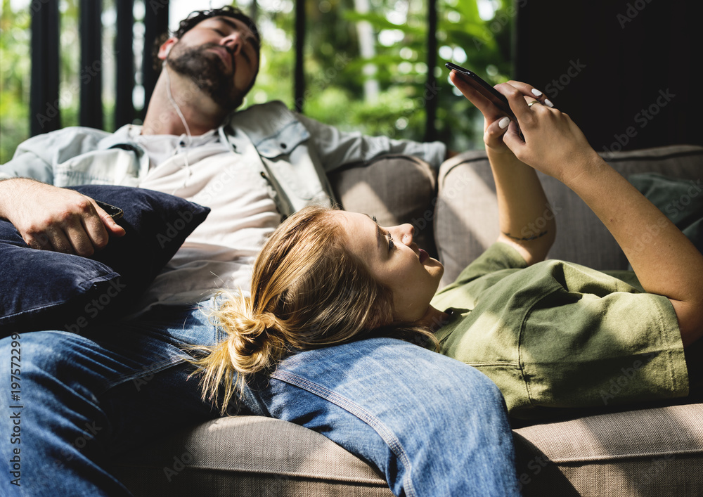 Couple spending the weekend together