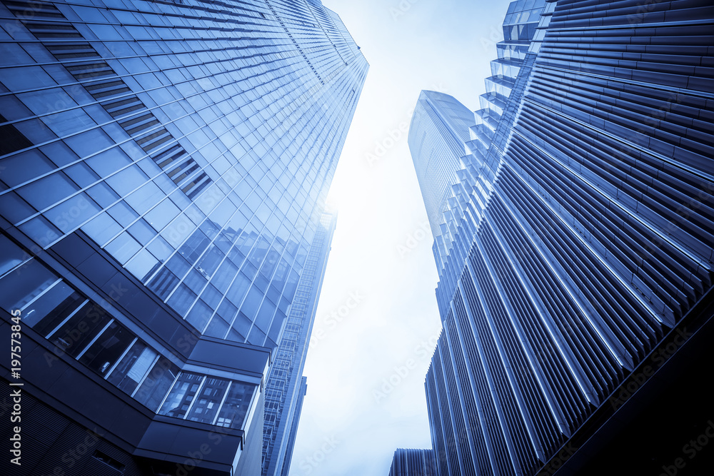 Commercial building has a low angle view in guangzhou, China.