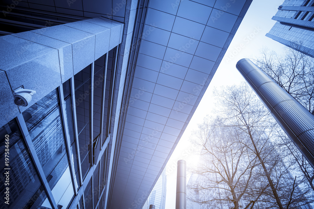 Commercial building has a low angle view in guangzhou, China.