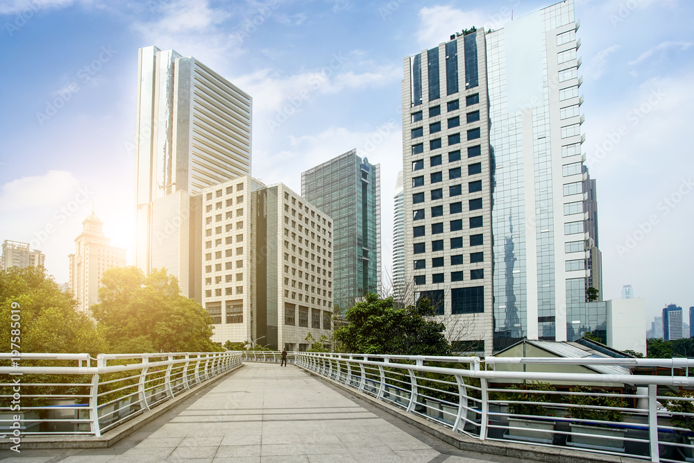 The modern office close-up is in the city of China