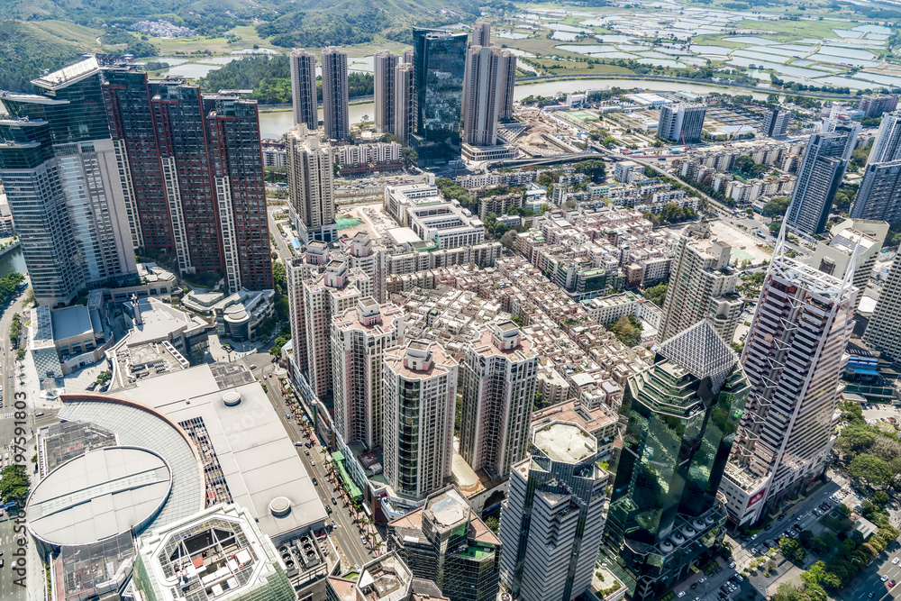 深圳城市建筑景观鸟瞰图