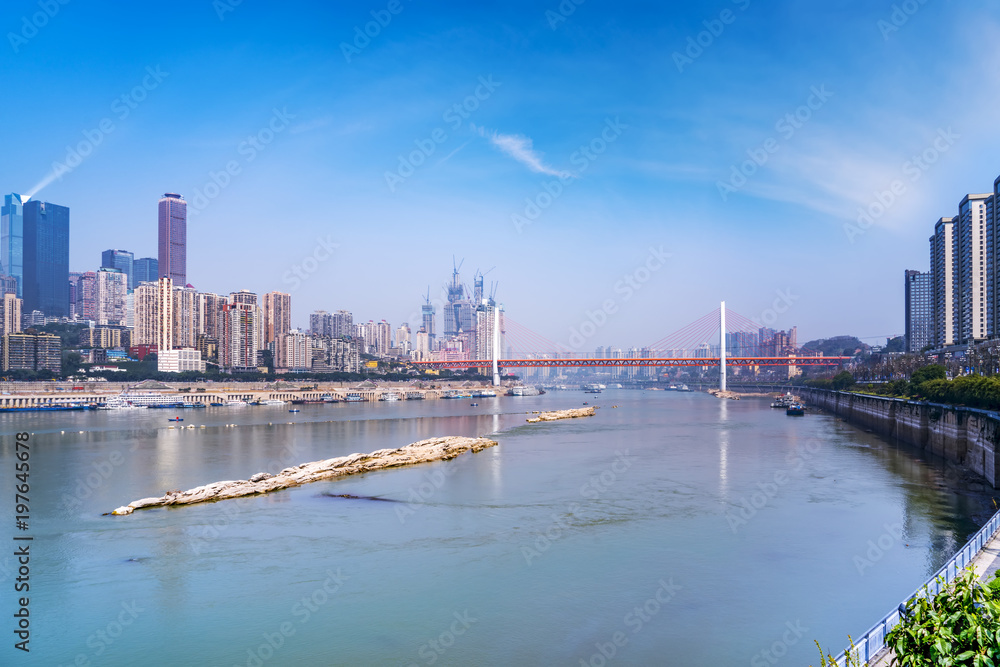 Skyline of urban architectural landscape in Chongqing