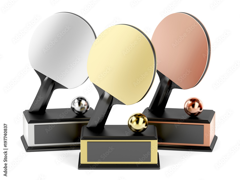 Table tennis trophies