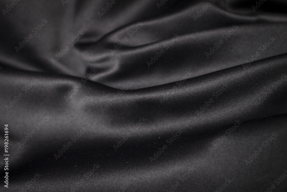 Black silk textile