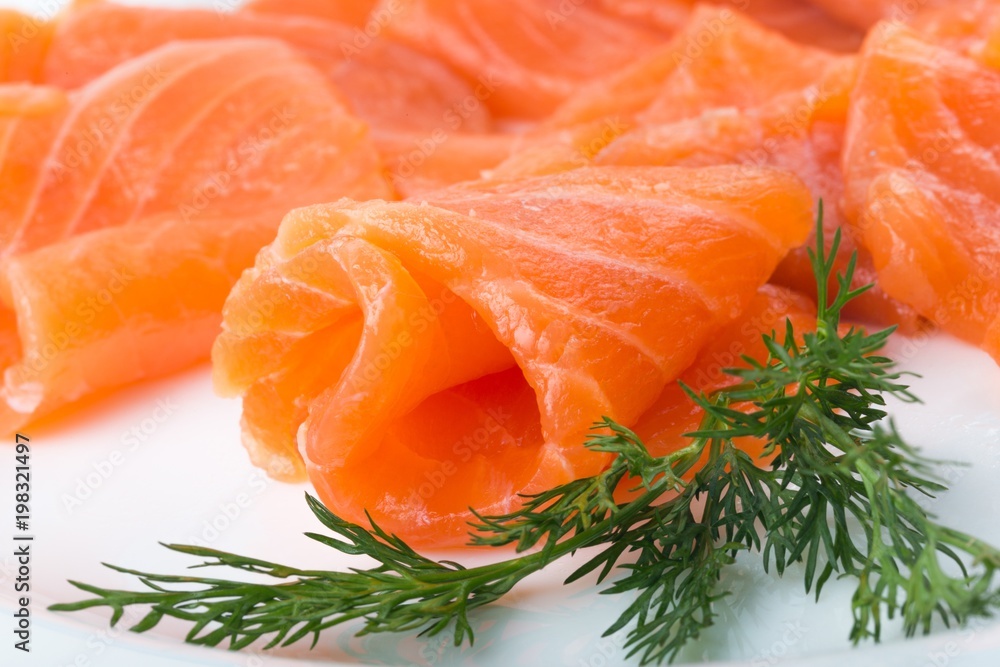 Raw Fresh salmon steak