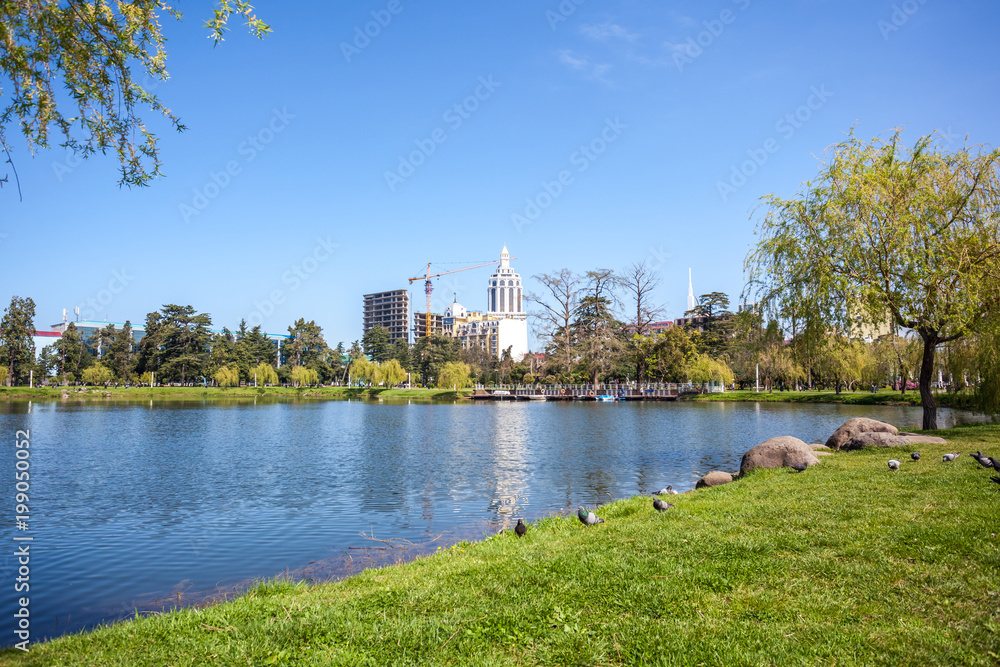 Panorama picture of the Nurigeli lake in Batumi