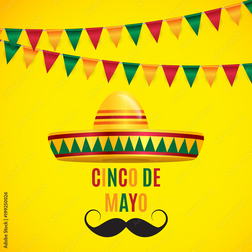 Cinco de Mayo holiday background. Vector illustration