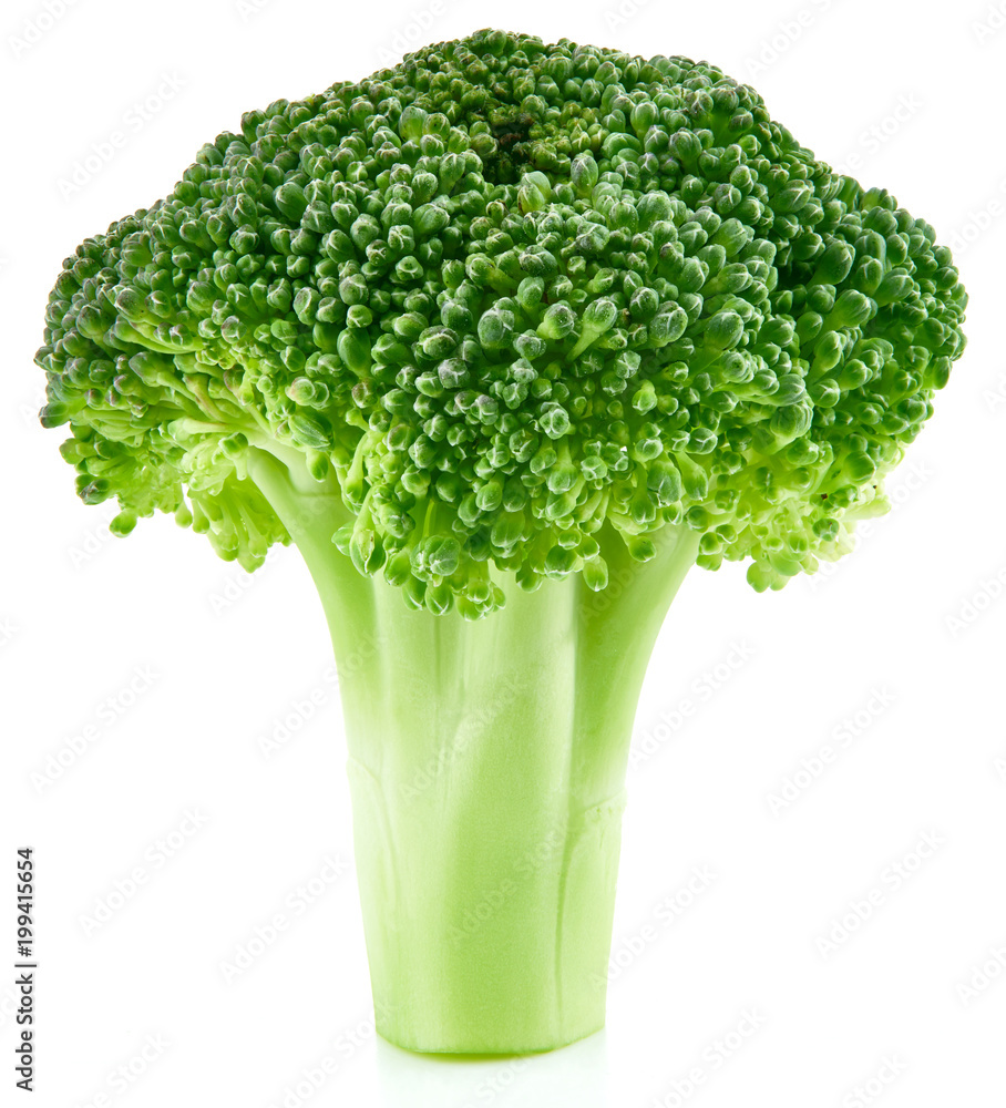 raw broccoli isolated