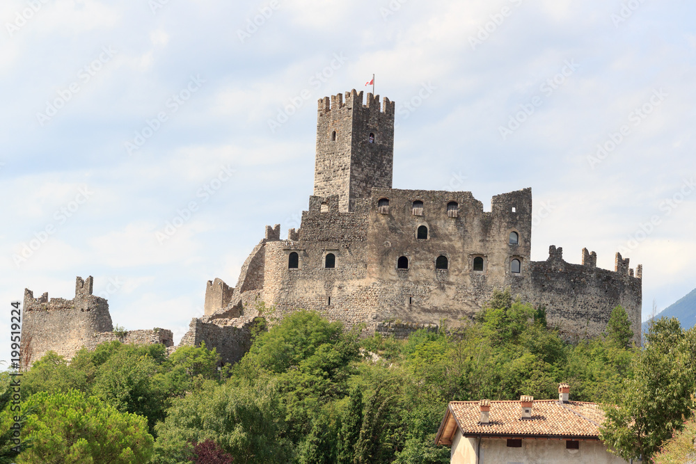 Castle ruin Castel Drena in Trentino, Italy