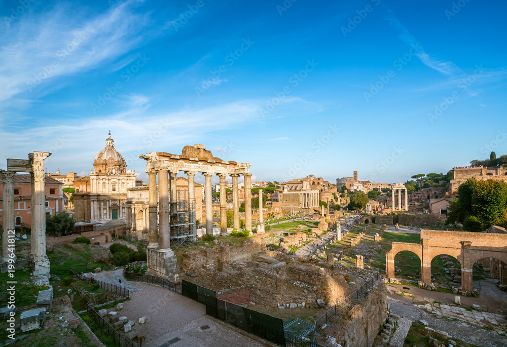 Roman Forum in Rome , Italy.