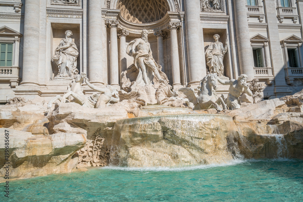 Trevi Fountain in Rome , Italy