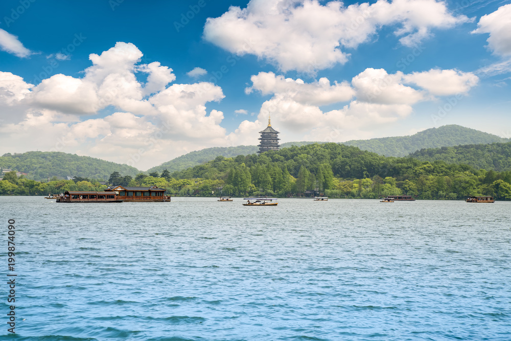 杭州西湖佛塔风景区