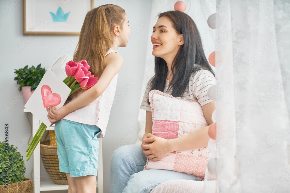 daughter is congratulating mom