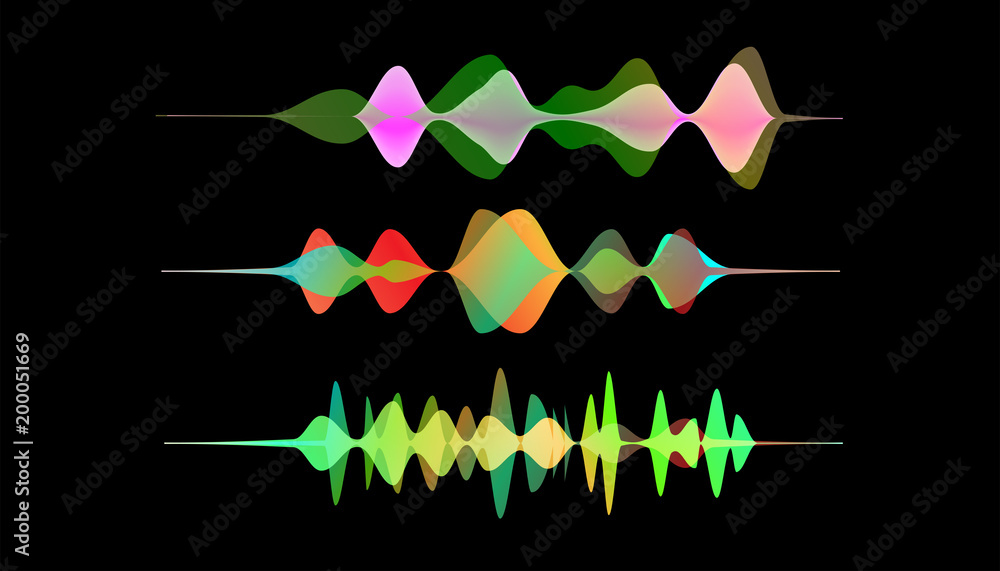 音频数字均衡器技术，脉冲音乐。声波、光频率或亮度的抽象