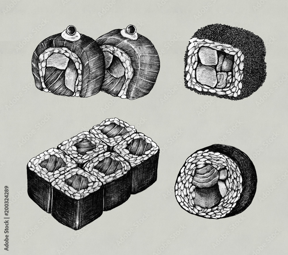 手绘寿司日本料理
