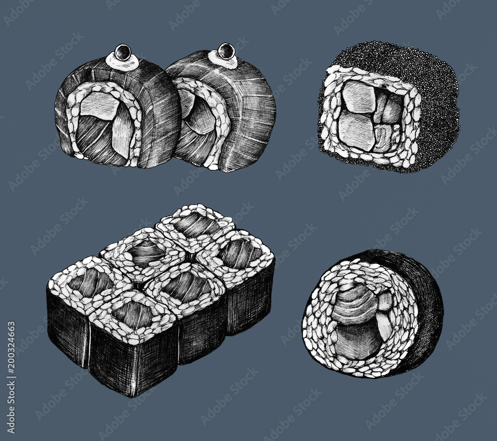 手绘寿司日本料理