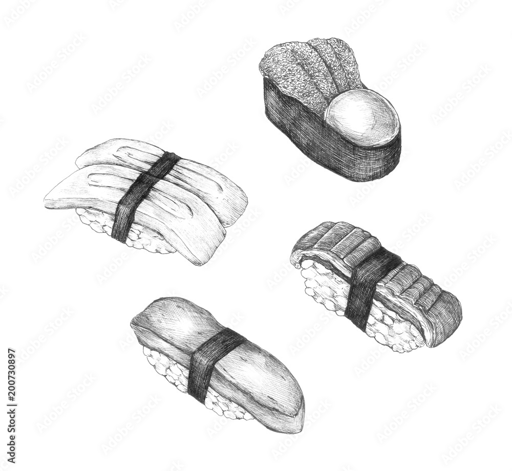 日本料理手绘寿司套装