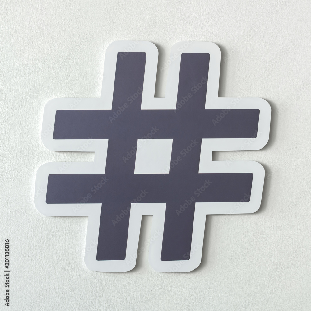 Hashtag digital media feed icon