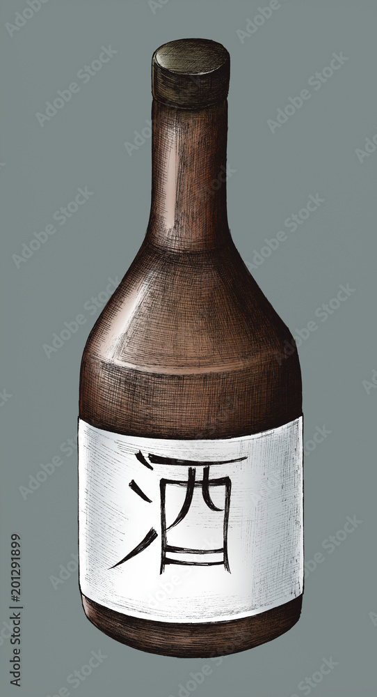 手绘Osake日本米酒