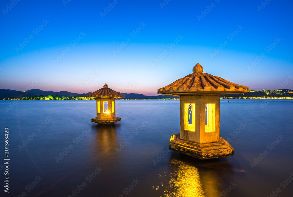 landscape of west lake in hangzhou china