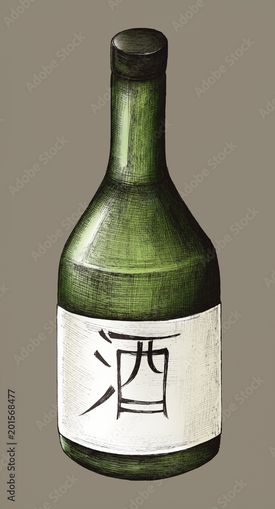 手绘Osake日本米酒