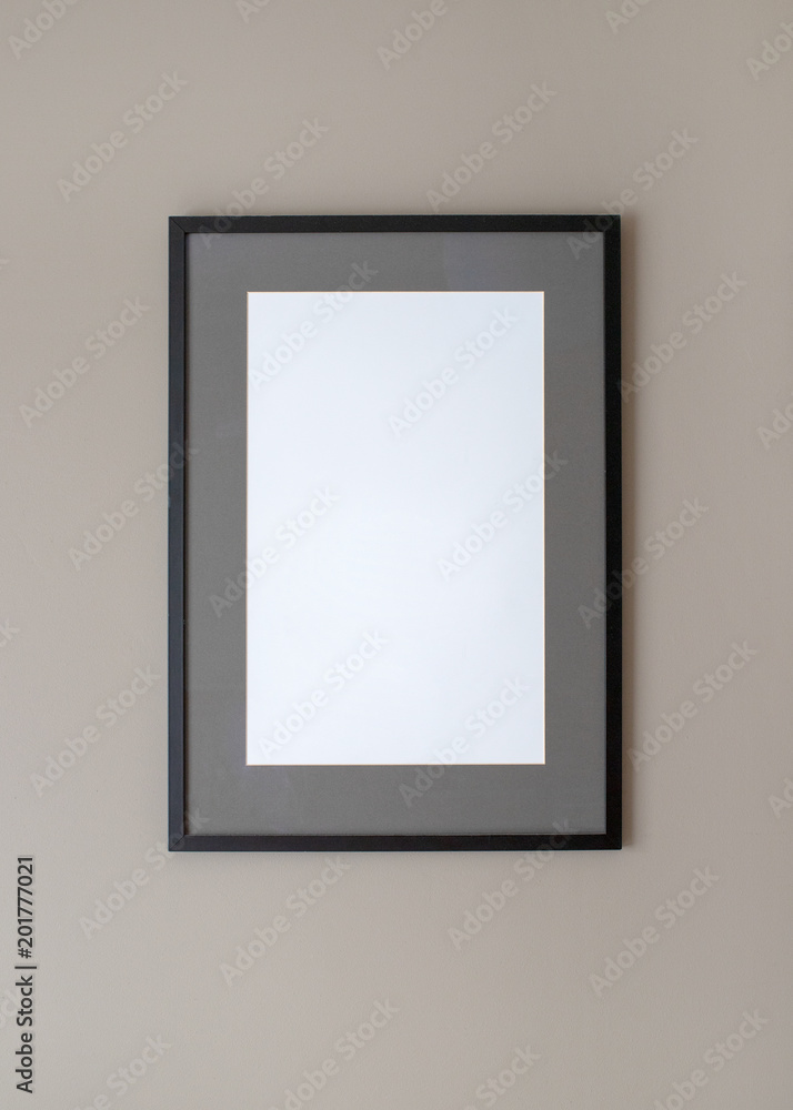 Black frame on wall