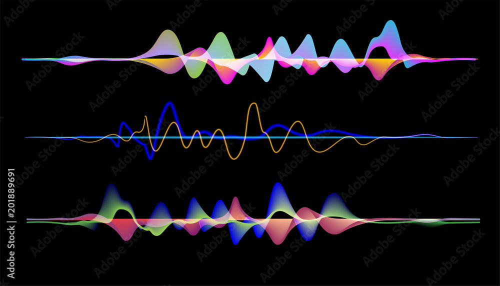 音频数字均衡器技术，脉冲音乐。声波、光频率或亮度的抽象