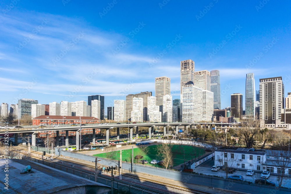 城市天际线全景