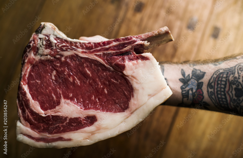 Tomahawk steak food photography recipe idea