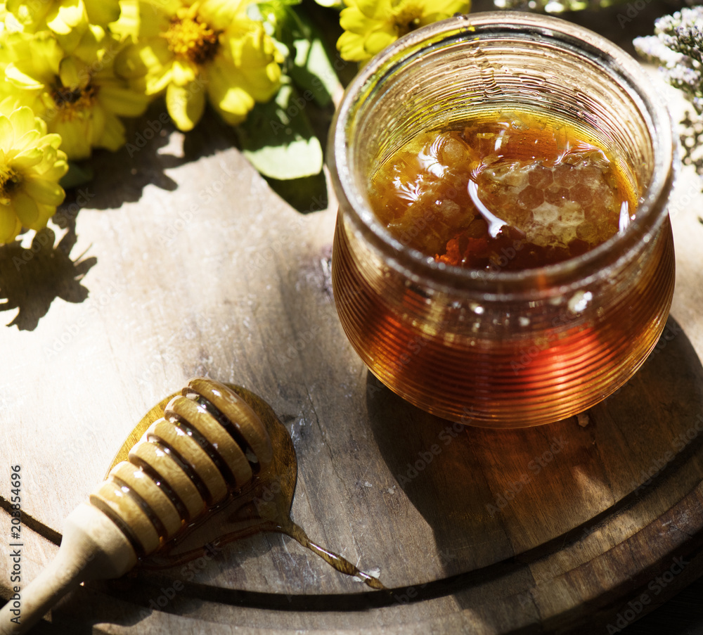 Organic honey food photography recipe idea