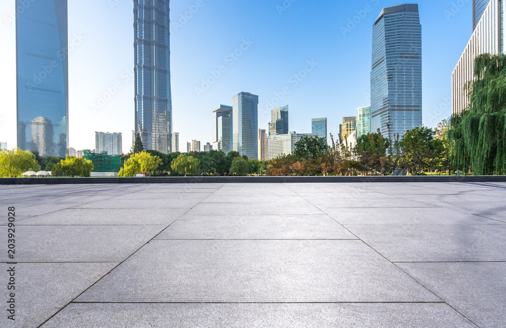 城市天际线全景空层