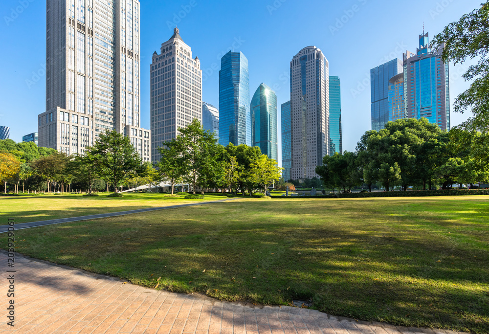 城市天际线全景