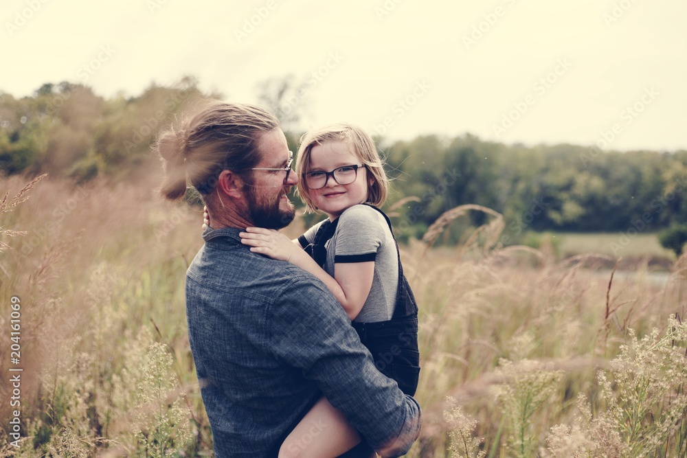 Father and daughter enjoying their time together