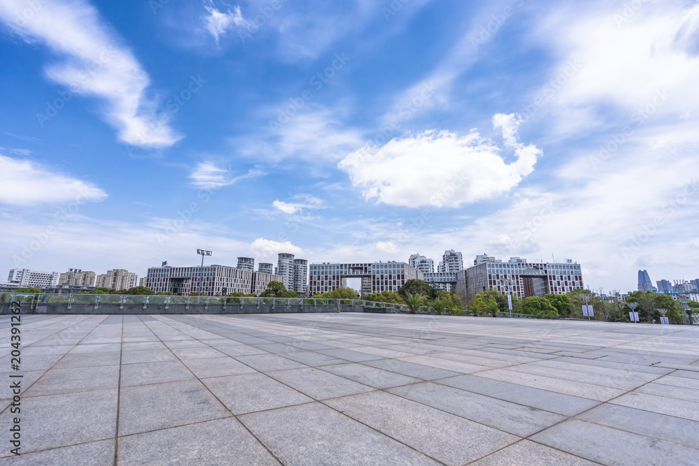 城市天际线全景空层