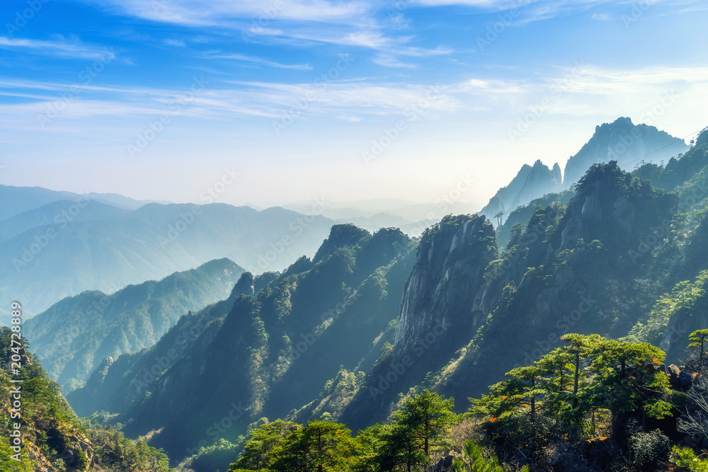 中国黄山日出