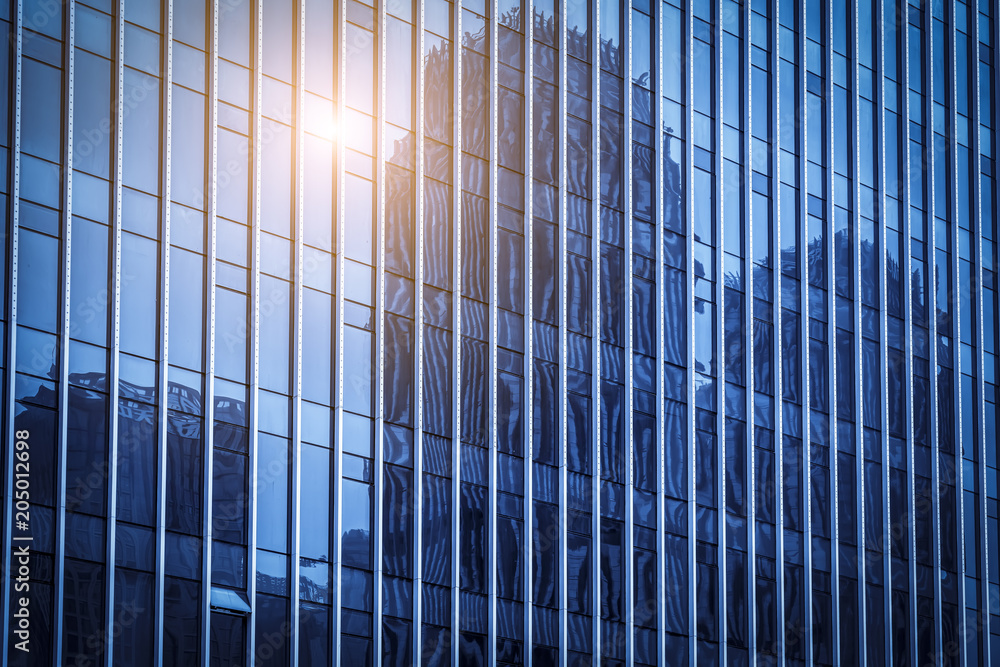 Skyscrapers are low - angle views in Chinese cities 。