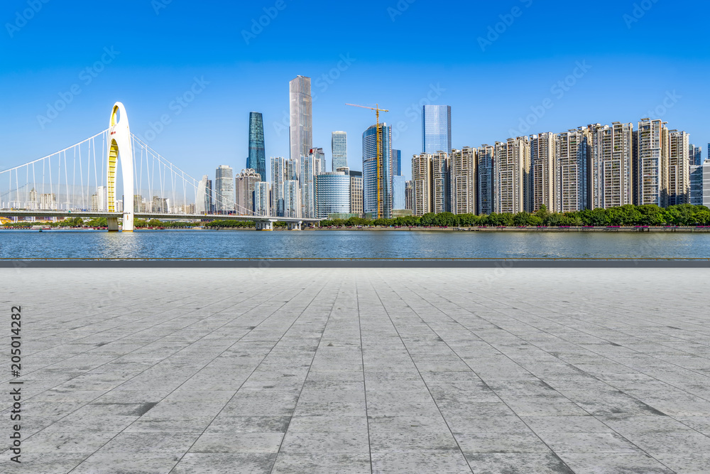 Prospects for the empty square floor tiles of Guangzhou urban complex.