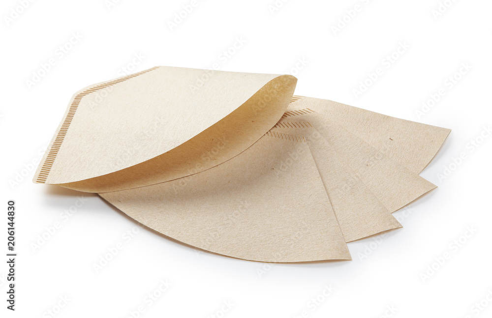 coffee filters isolated on a white background