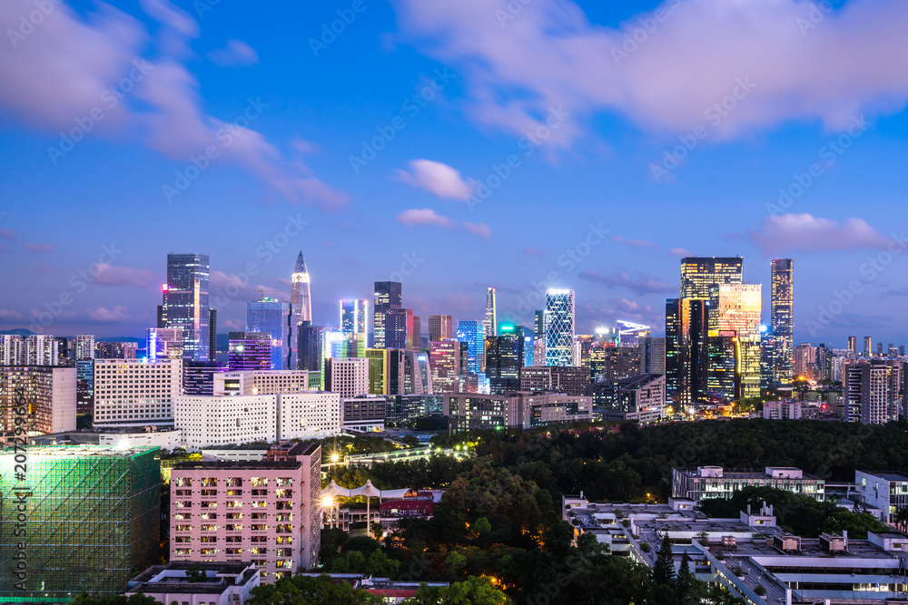 城市天际线全景