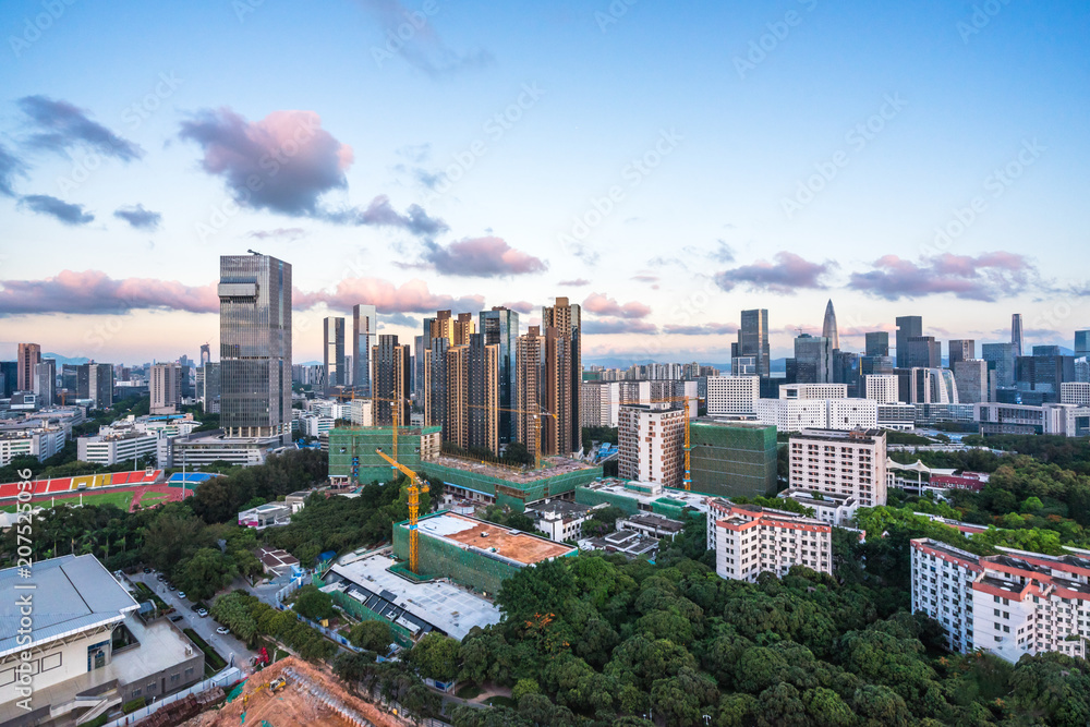 城市天际线全景