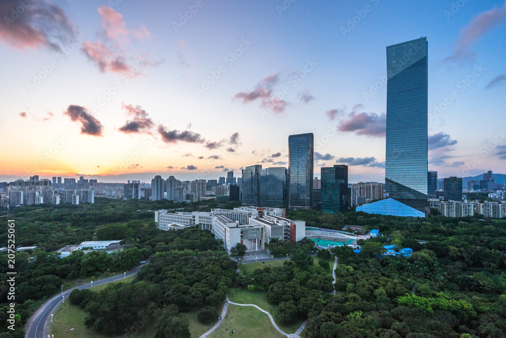 城市天际线全景