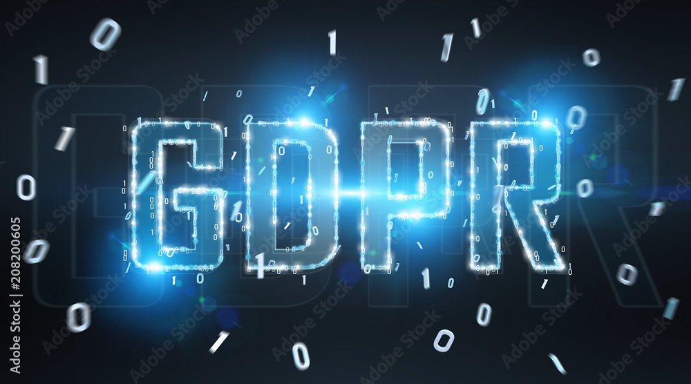 数字GDPR接口3D渲染