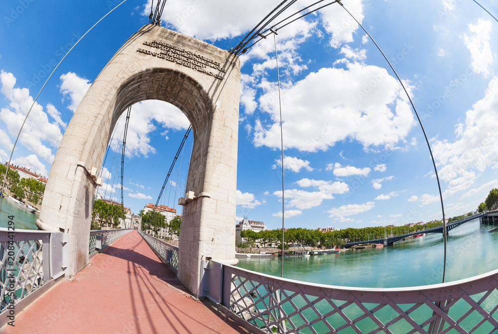 Passerelle du College footbridge over Rhone, Lyon