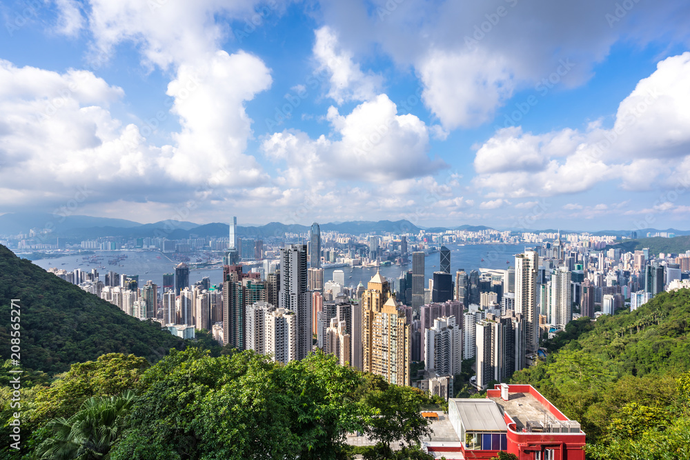 城市天际线全景